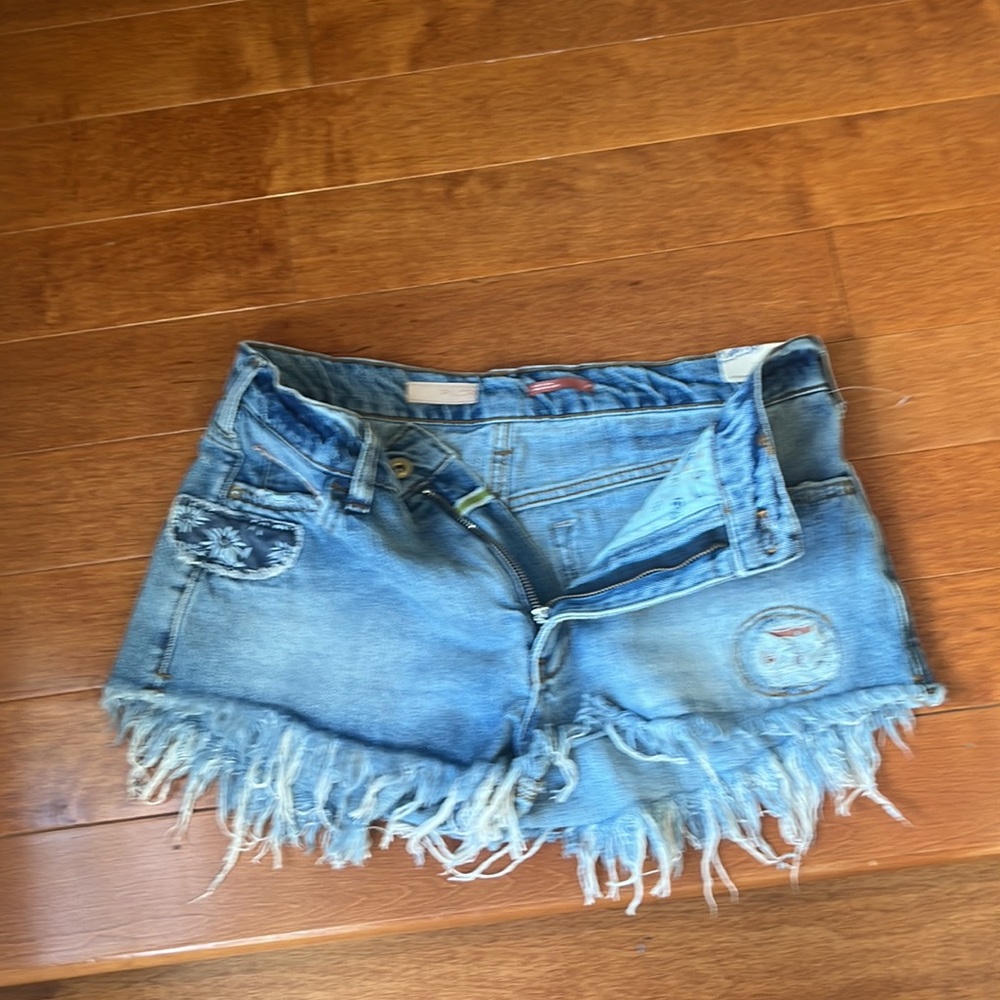 Anthropologie Pilcro Indigo Little Shortie Shorts - Picture 5 of 7